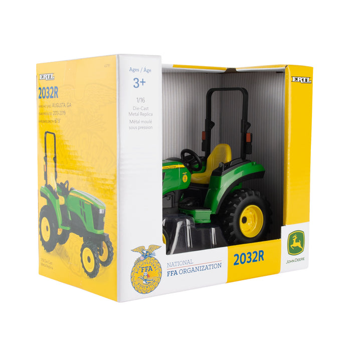1:16 John Deere 2032R Tractor with FFA Logo Decal Package Side View