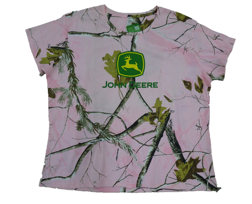 John Deere Women's Realtree™ Pink Camo Short Sleeve Shirt