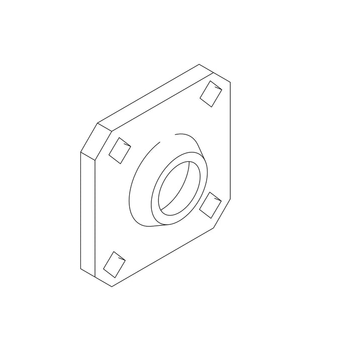 John Deere H113626 - 4-Hole Square Trimmed Flanged Bearing Housing