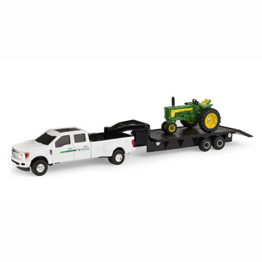 1:64 John Deere 530 Tractor & Ford F-350 Dually with Trailer