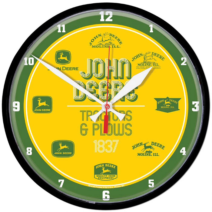 John Deere LP79691 - Vintage Logo Round Clock