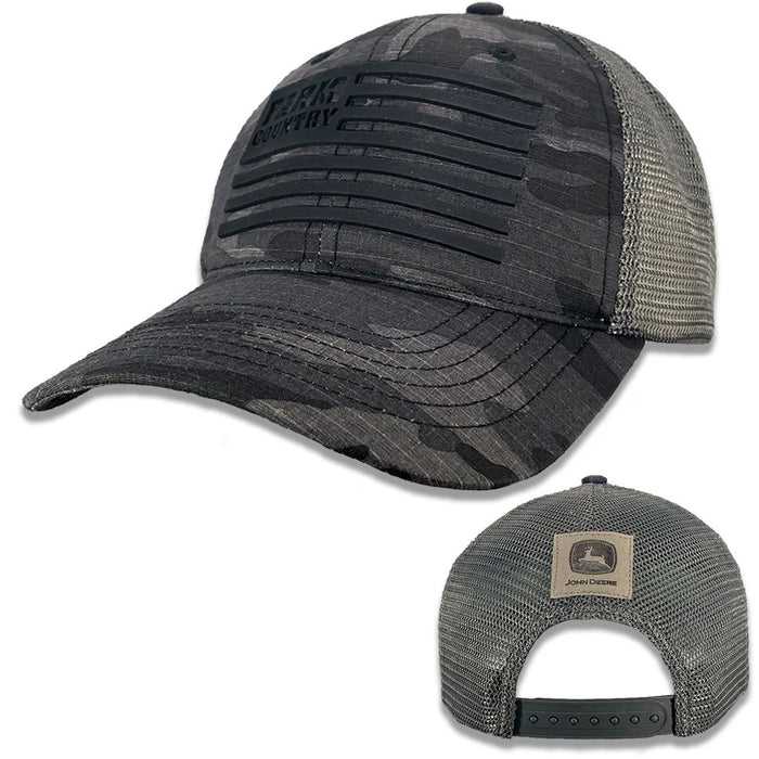 John Deere LP82704 - Grey Camo with Flag Mesh Hat