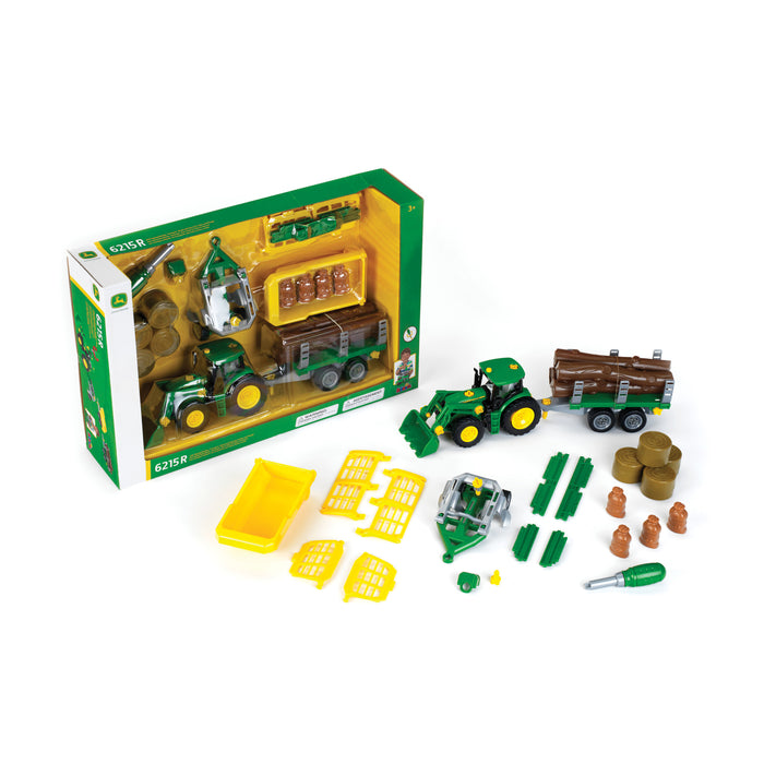 1:24 John Deere Tractor with Trailer and Accessory Set