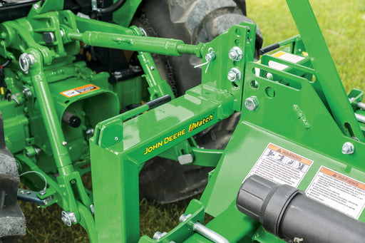 John Deere iMatch™ Quick-Hitch attached to a tractor and implement